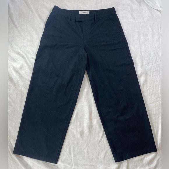 Vans Off The Wall Authentic Wide Leg Black Pants Womens Walk Casual Relaxed Fit - Picture 1 of 9